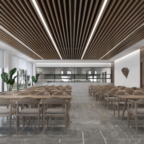 新中式食堂3D模型下载